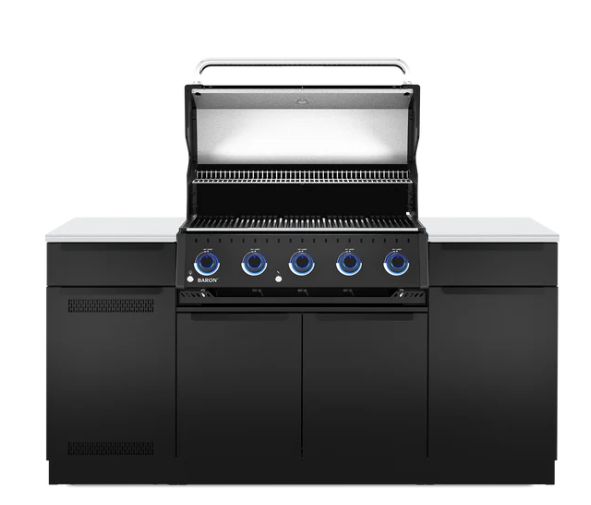 Broil King® Baron™ 520i Pro Shadow 5-Burner Black Built-In Natural Gas Grill-1