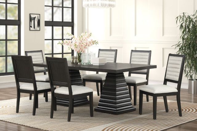 New Classic® Home Furnishings Plateau 7-Piece Rustic Espresso 54" Dining Set-1
