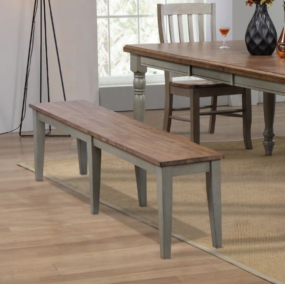 Winners Only® Barnwell Rustic Brown/Gray Dining Bench-1