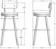 Amisco Customizable Lauren Upholstered Spectator Swivel Stool-1
