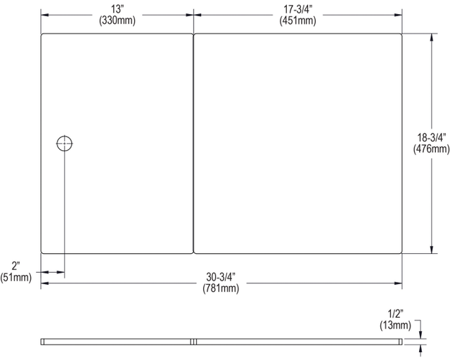 Elkay® Circuit Chef Black 30.75" x 18.75" x 0.5" Cutting Board-1