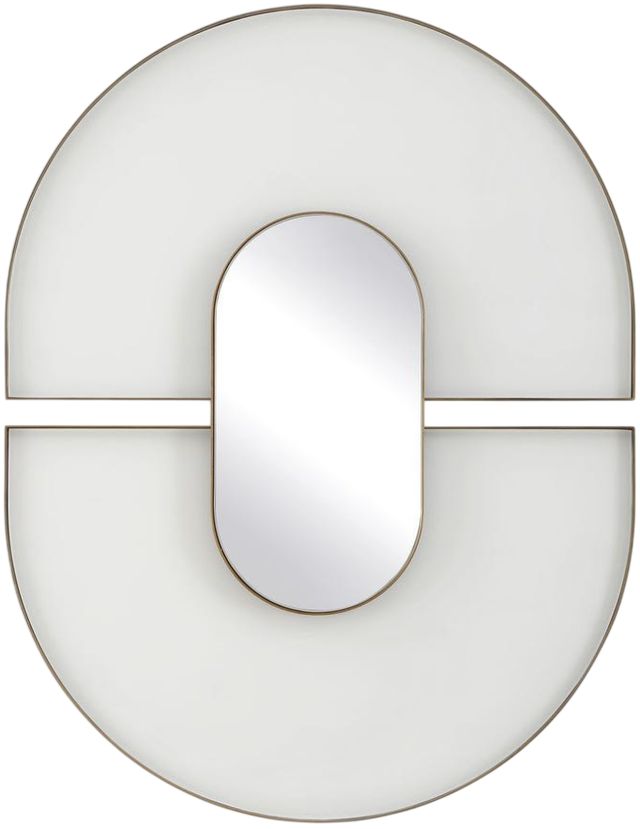 Uttermost® Encase Antique Gold/White Mirror-0
