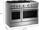 KitchenAid® 48" Stainless Steel Pro Style Dual Fuel Range with Chrome Electric Griddle-2