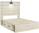 Signature Design by Ashley® Cambeck 4-Piece Whitewash Full Panel Bed Set-1