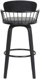 Armen Living Willow Gray/Black Swivel Bar Stool-4
