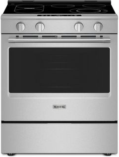 Maytag® 30" FingerPrint Resistant Stainless Steel Slide-In Glass-Top Electric Range with Grill Mode and No Preheat Air Fry