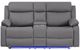 Global Furniture USA U6026 Gray Console Manual Reclining Loveseat with LED and Speaker-1