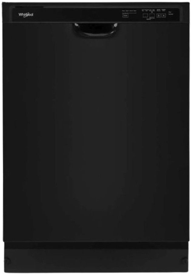 Whirlpool® 24" Black Front Control Built In Dishwasher with Boost Cycle-0