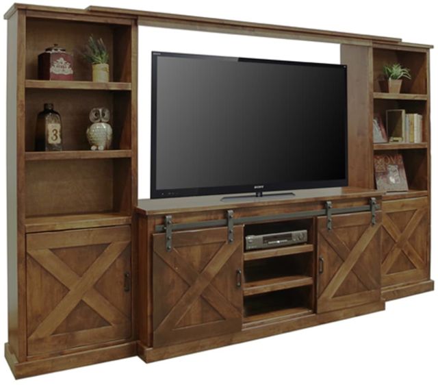 Legends Home Farmhouse Aged Whiskey Entertainment Wall-0