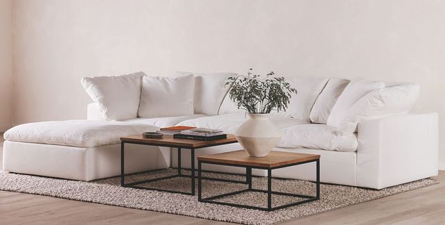 Moe's Home Collection Terra Condo Cream White Ottoman-3