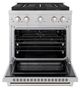 ZLINE Paramount 30" 4.2 Cu. Ft. Satin Stainless Steel Gas Range with 4 Burner DuoPro™ Cooktop and Convection Gas Oven-4