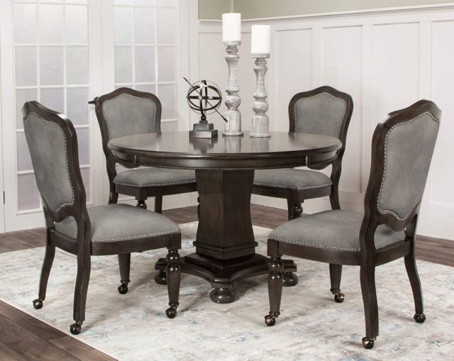 Cramco Vegas 5-Piece Gray Dining Game Table-0