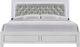 Elements International Belinda White King Panel Bed-1