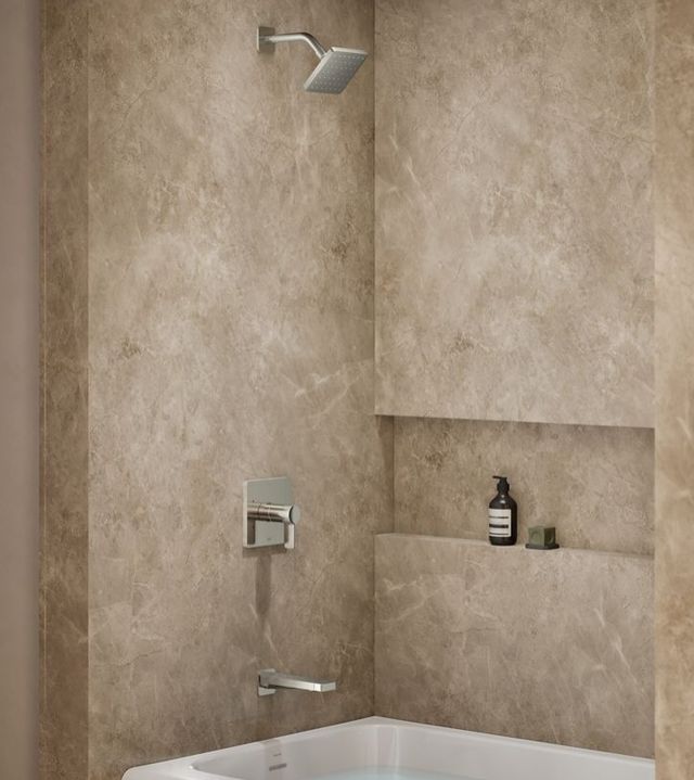 KOHLER® Parallel® Rite-Temp® Vibrant Polished Nickel 1.75 GPM Bath and Shower Trim Kit-1