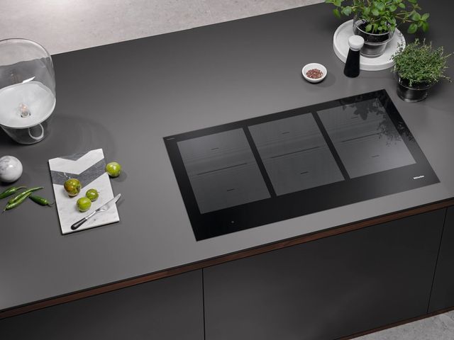 Miele 36" Black Induction Cooktop with 3 PowerFlex-2