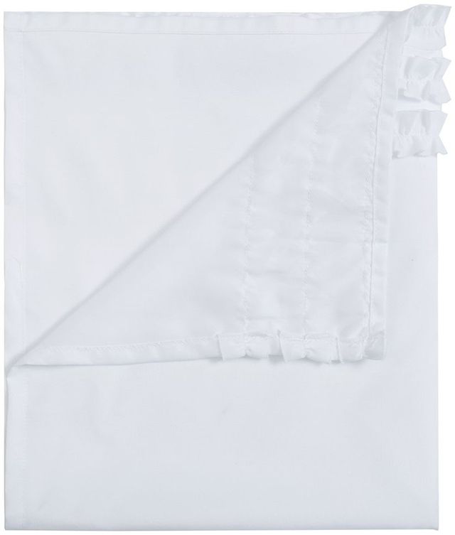 Olliix by Intelligent Design White Twin Ruffled Sheet Set-2