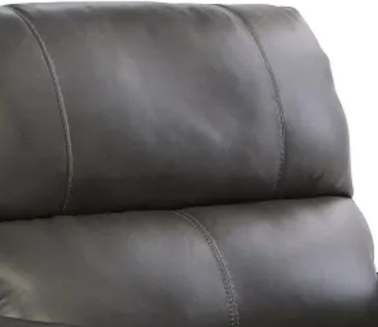 La-Z-Boy® Maddox Slate Leather Power Reclining Chair and a Half with Headrest and Lumbar-1