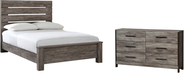 Signature Design by Ashley® Cazenfeld 2-Piece Black/Gray Full Panel Bed Set-0