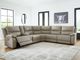 Signature Design by Ashley® Narwhal Place 6-Piece Pebble Modular Power Reclining Sectional with Storage Console-1