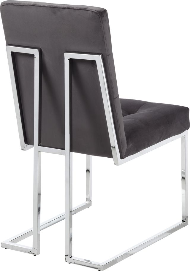 Meridian Furniture Alexis Gray Velvet Dining Chair-2