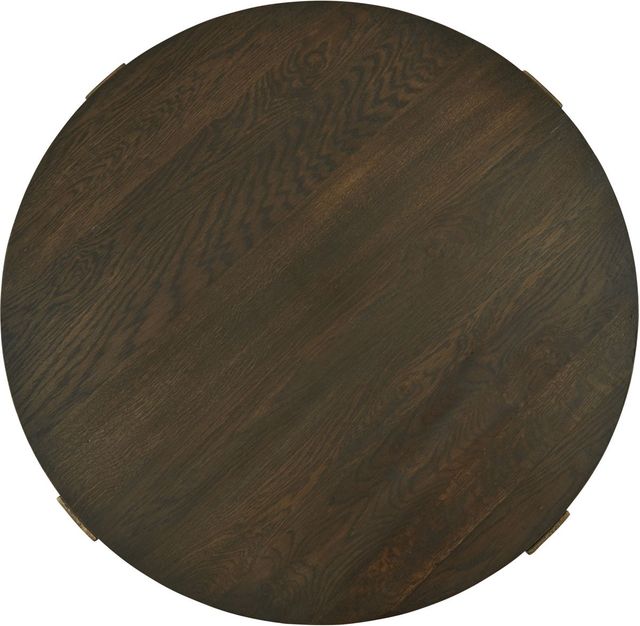 Signature Design by Ashley® Balintmore Brown Round Coffee Table with Antique Gold Gase-2