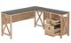 Sauder® Newberry Lane™ Khaki Pine™ L-Shaped Desk-1