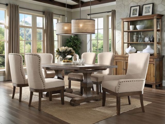 ACME Furniture Landon Beige/Salvage Brown Arm Chair-1