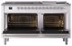 Ilve® Nostalgie II Noblesse 60'' Custom RAL Color Pro Style Dual Fuel Range with Chrome Trim-1