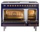 Ilve® Nostalgie II Noblesse 48'' Midnight Blue Pro Style Dual Fuel Range with Copper Trim-1
