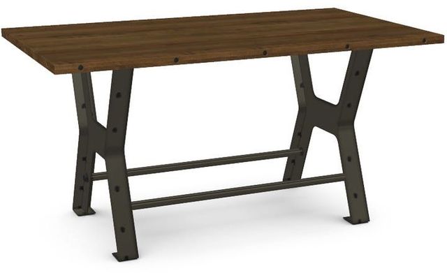 Amisco Customizable Parade 36" Solid Birch Counter Height Short Table with 1.63" Thick Tabletop-0