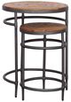 Coast2Coast Home™ Turner 2-Piece Natural Nesting Table Set with Black Base-0
