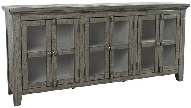 Jofran Inc. Rustic Shores Stone 6-Door Low Accent Cabinet-0