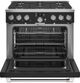Café™ 36" Matte Black Pro Style Gas Range with 6 Burners-2