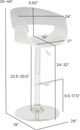 Armen Living Paris Black/Chrome/Walnut Bar Stool-2