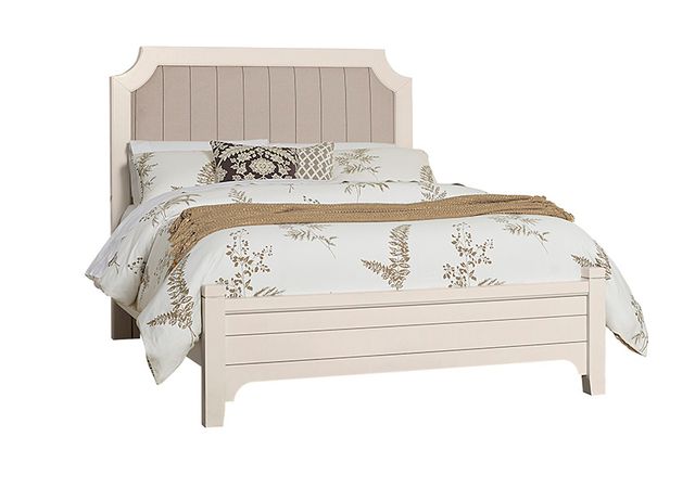 LM Co Home By Vaughan-Bassett Bungalow Lattice King Upholstered Panel Bed-0