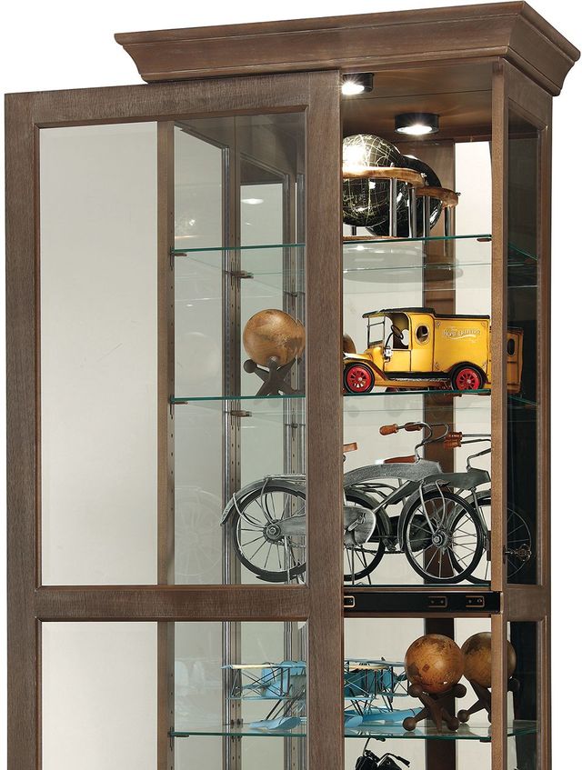 Howard Miller® Martindale IV Aged Auburn Curio Cabinet-1