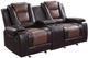 Homelegance® Briscoe Brown Manual Reclining Glider Loveseat-0