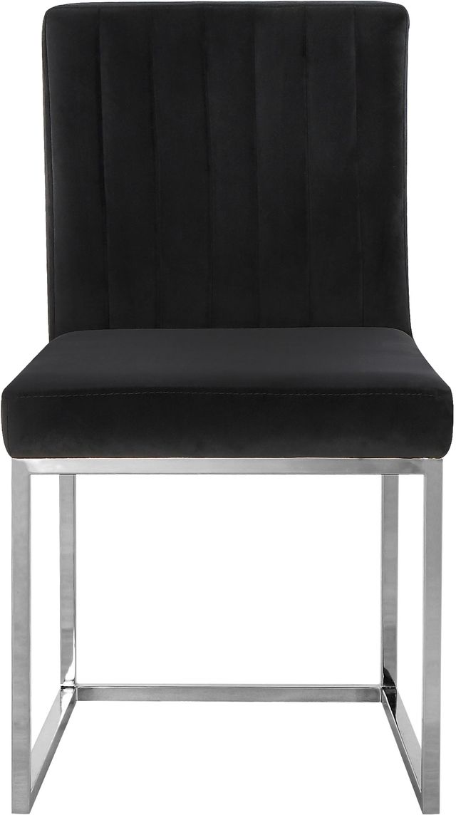 Meridian Furniture Giselle Black/Chrome Velvet Dining Chair-1