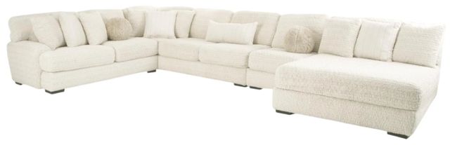 Albany Industries 4-Piece Doodle Ivory Right-Arm Facing Chaise Sectional -0