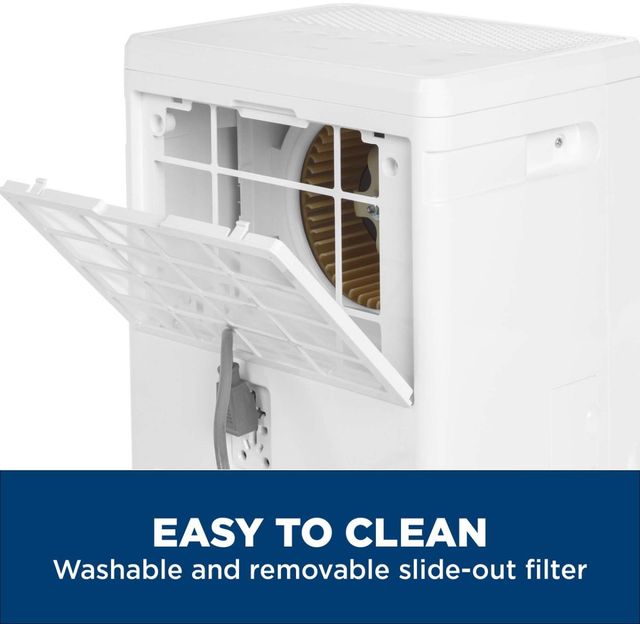 GE® 50 Pint White Portable Dehumidifier with Built-In Pump and Smart Dry for Wet Spaces-4