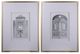A & B Home 2-Piece Gold/Gray Architectural Wall Art Set-1