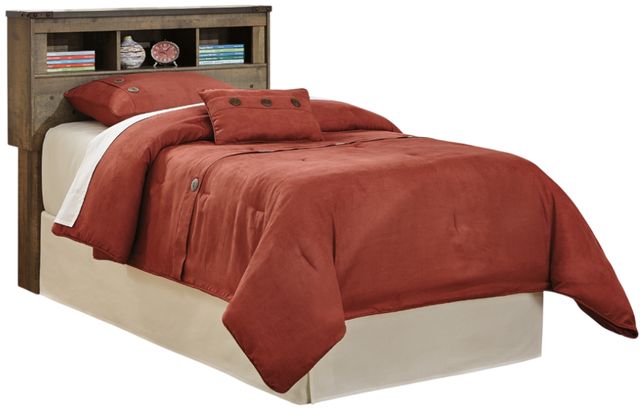 Signature Design by Ashley® Trinell Rustic Brown Twin Bookcase Headboard-2