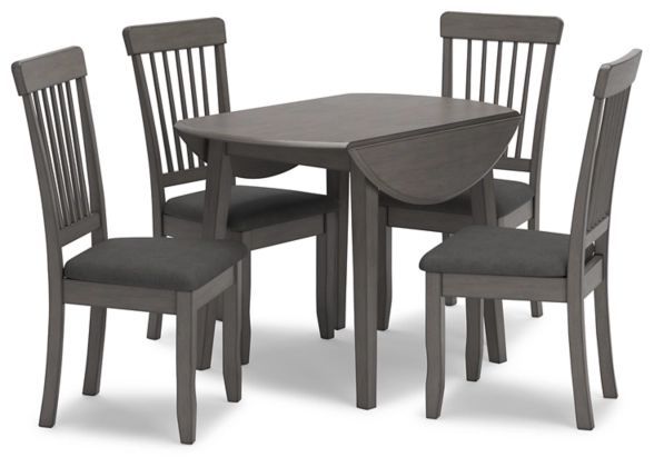 Signature Design by Ashley® Shullden Gray Drop Leaf Dining Table-4