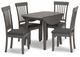 Signature Design by Ashley® Shullden Gray Drop Leaf Dining Table-4