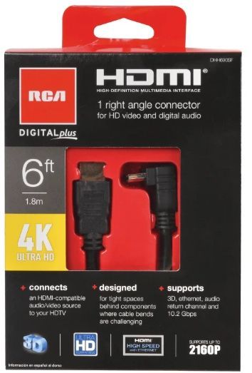 RCA HDMI to Right Angled HDMI Cable-0