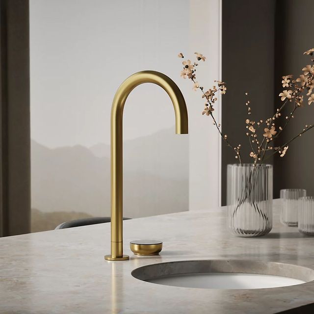 KOHLER® Aquifer® Matte Black 4-in-1 Tall Arc Beverage Faucet-1