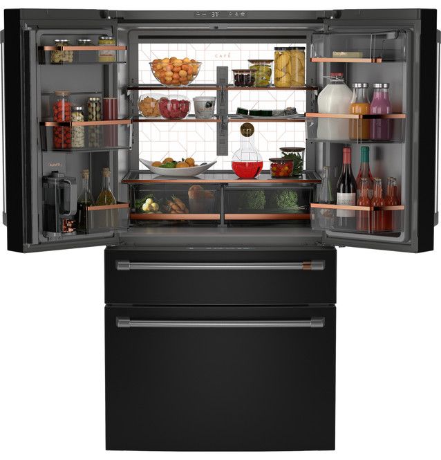 Café™ 36" 23.2 Cu. Ft. Matte Black Counter Depth French Door Refrigerator-3