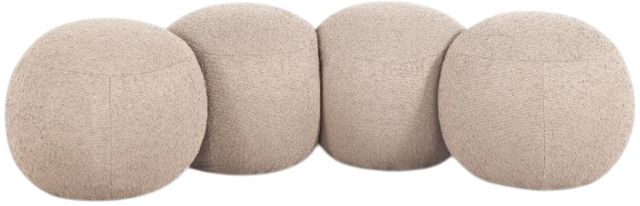 Meridian Furniture Apollo Beige 65" Boucle Fabric Upholstered Bench-1