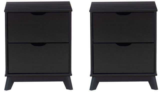 Powell® Portix 2-Piece Black Nightstand Set-3