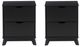 Powell® Portix 2-Piece Black Nightstand Set-4